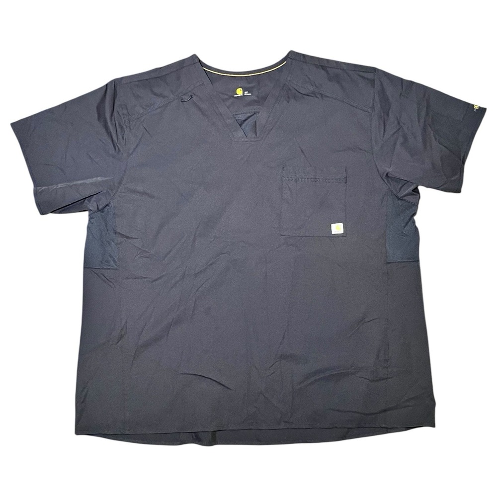 Carhartt‎ Force Men Black V-Neck Scrub Top 3XL NWT CAT 3FLBCAC15106BLK
